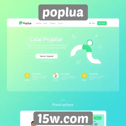 Interface do usuário do site Poplua é intuitiva